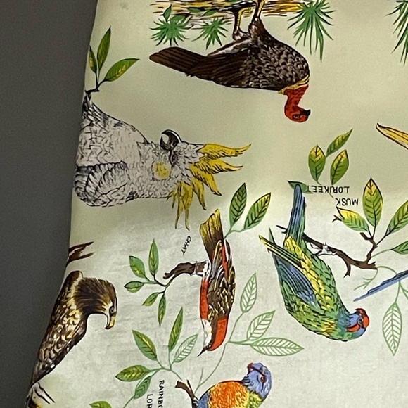 Delightful Vintage Australia Bird Theme Souvenir Scarf 26 In Sq Excellent Cond - Picture 4 of 9